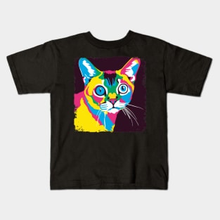 Singapura Cat Pop Art - Cat Lover Gift Kids T-Shirt